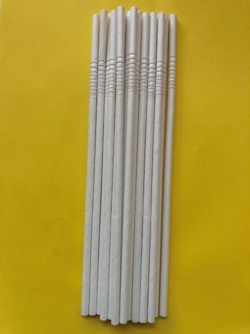 Sugerør Med Knæk Papir, Hvide