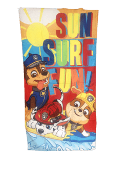 PAW PATROL BADEHÅNDKLÆDE SUN SURF FUN