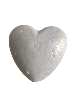 Styropor Hjerte 5 cm.  5 stk.