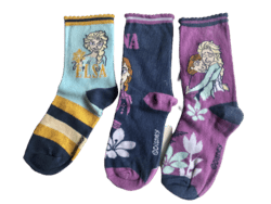 Disney Frozen Strømper med Elsa og Anna 3 par