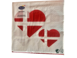 SERVIETTER HJERTE MOTIV