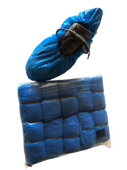 BLÅ OVERTRÆKSSKO, 100 STK.