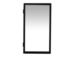 UNO NØGLESKAB I SORT MALET MASSIV EG