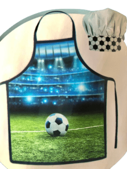 Fodbold Forklæde med Køkkenhat