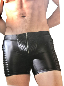 Herre Wetlook Biker Pants med Lynlås