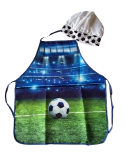 Fodbold Forklæde med Hat