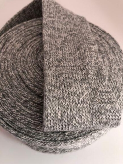 Tubestrik, gråmeleret 6 cm. 10 meter