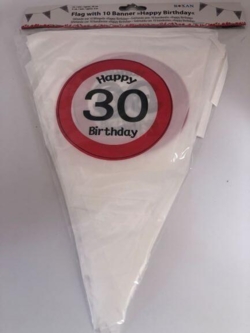 Flagbanner Happy Birthday 30