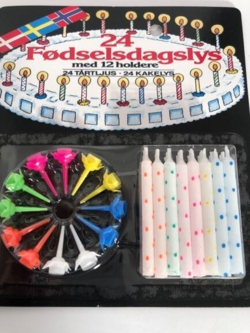Fødselsdagslys m/holder