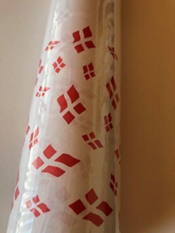 Rulledug papir hvid m/flag