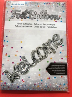 Sølvfolie ballon Welcome