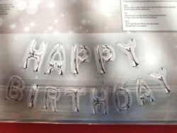 Sølvfolie ballon Happy Birthday