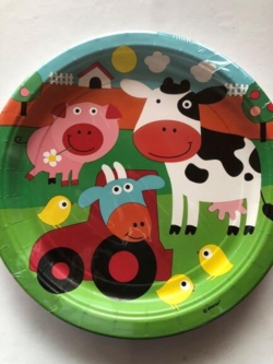 Tallerken Med Bondegårdsmotiv