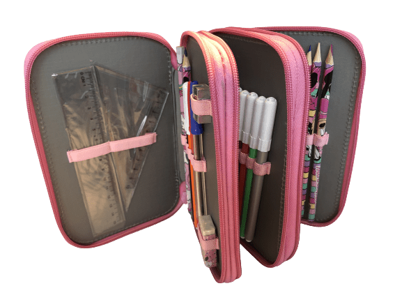 DISNEY MINNIE PENALHUS MED ENHJØRNING 3 LAG MED INDHOLD LYSERØD