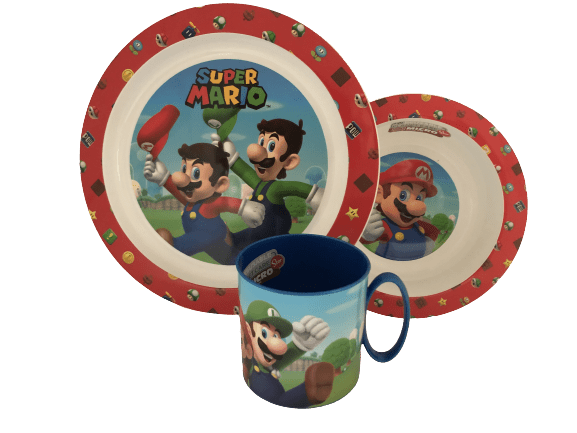 SUPER MARIO SPISESÆT 3 DELE