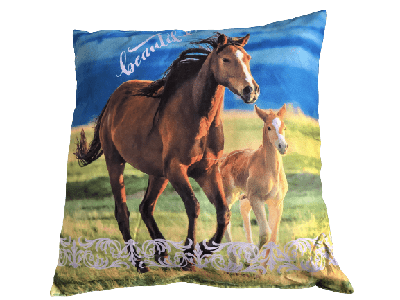 Pude Med Motiv Af Heste