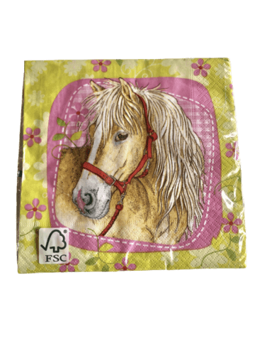 SERVIETTER MED HESTEMOTIV