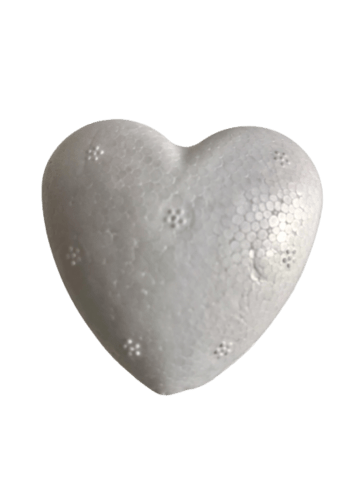 Styropor Hjerte 5 cm.  5 stk.