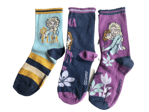 Disney Frozen Strømper med Elsa og Anna 3 par