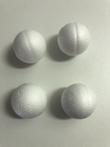 Styroporkugle Ø  30 mm, 1o stk.