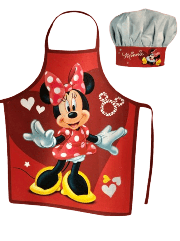 Disney Minnie Forklæde og Køkkenhat