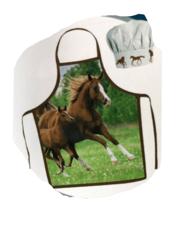 Forklæde med Heste