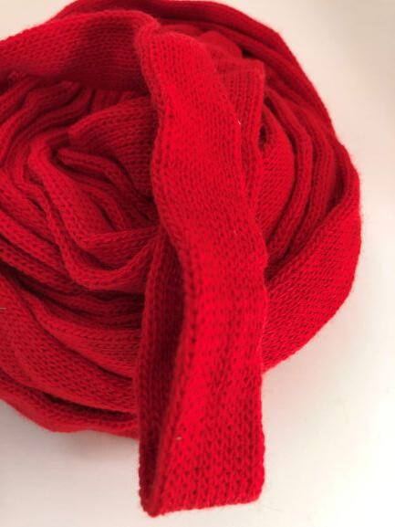 Tubestrik, rød 2,2 cm. 1 meter