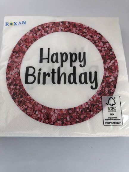 Servietter Happy Birthday