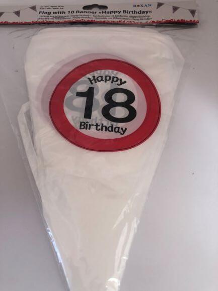Flagbanner Happy Birthday 18
