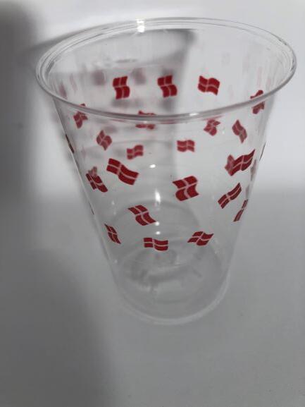 Plastglas Krystal klar m/danske flag