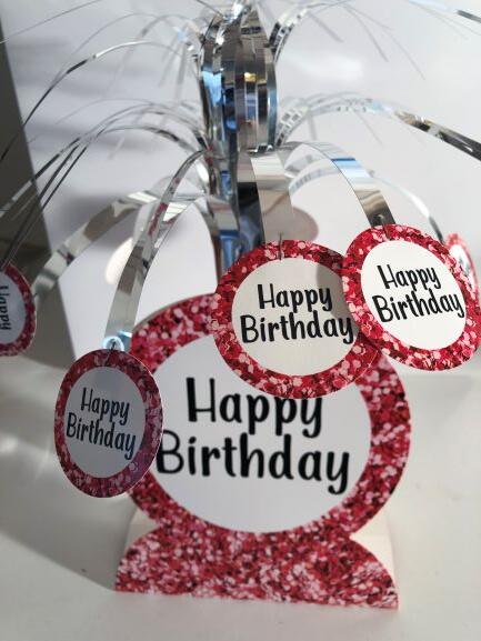 Bord Dekoration Happy Birthday