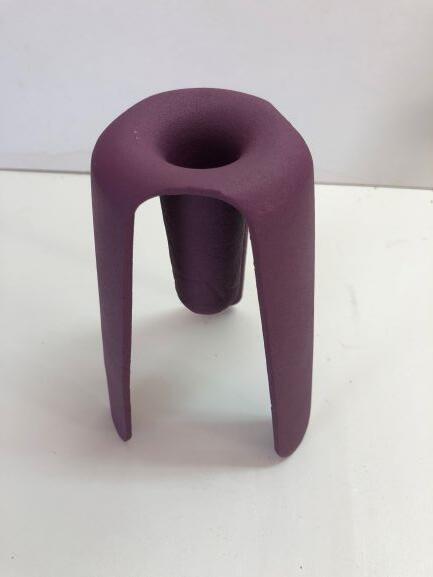 Lysestage, metal, lilla