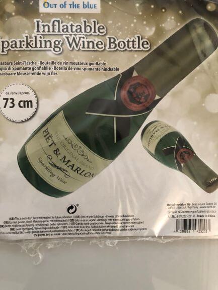 Oppustelig vinflaske
