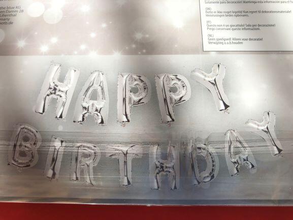 Sølvfolie ballon Happy Birthday