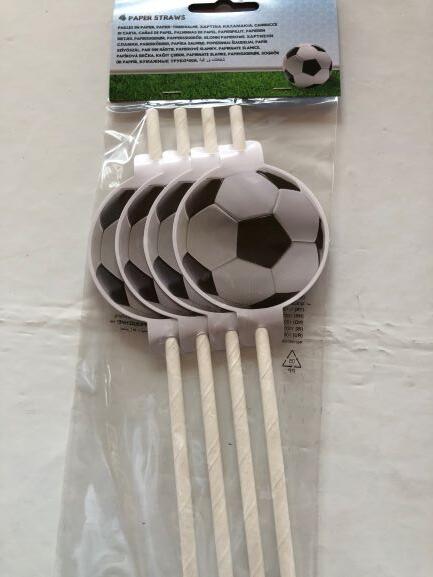 Sugerør Med Fodboldmotiv