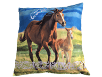 Pude Med Motiv Af Heste